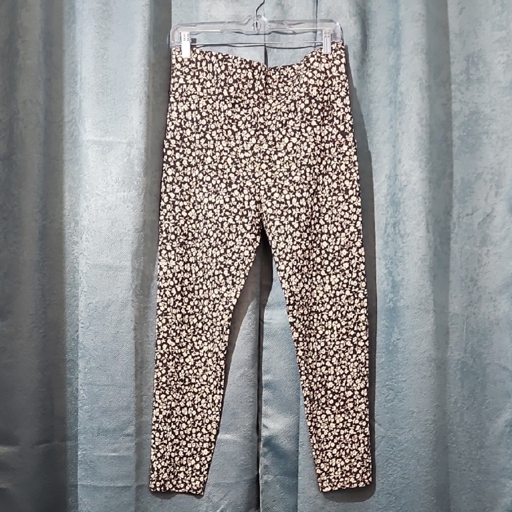 Lou & Grey Cream and Grey High-Waisted Stretchy Leggings NWOT - Size Large - Picture 2 of 5